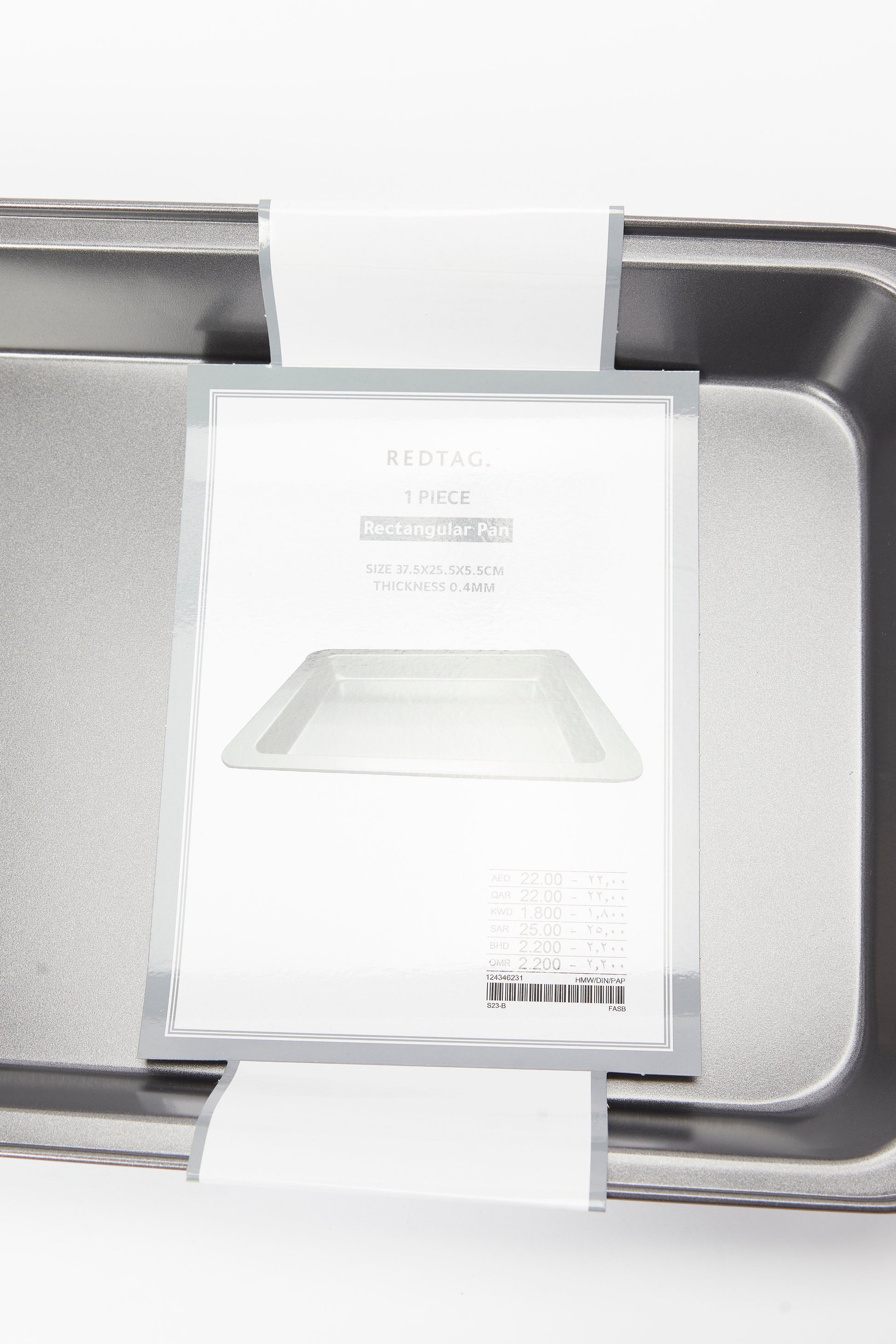 Redtag-Grey-Rectangular-Bakepan-Category:Bakeware,-Colour:Grey,-Deals:New-In,-Dept:Home,-Filter:Home-Dining,-HMW-DIN-Cookware,-New-In-HMW-DIN,-Non-Sale,-S23B,-Section:Homewares-Home-Dining-