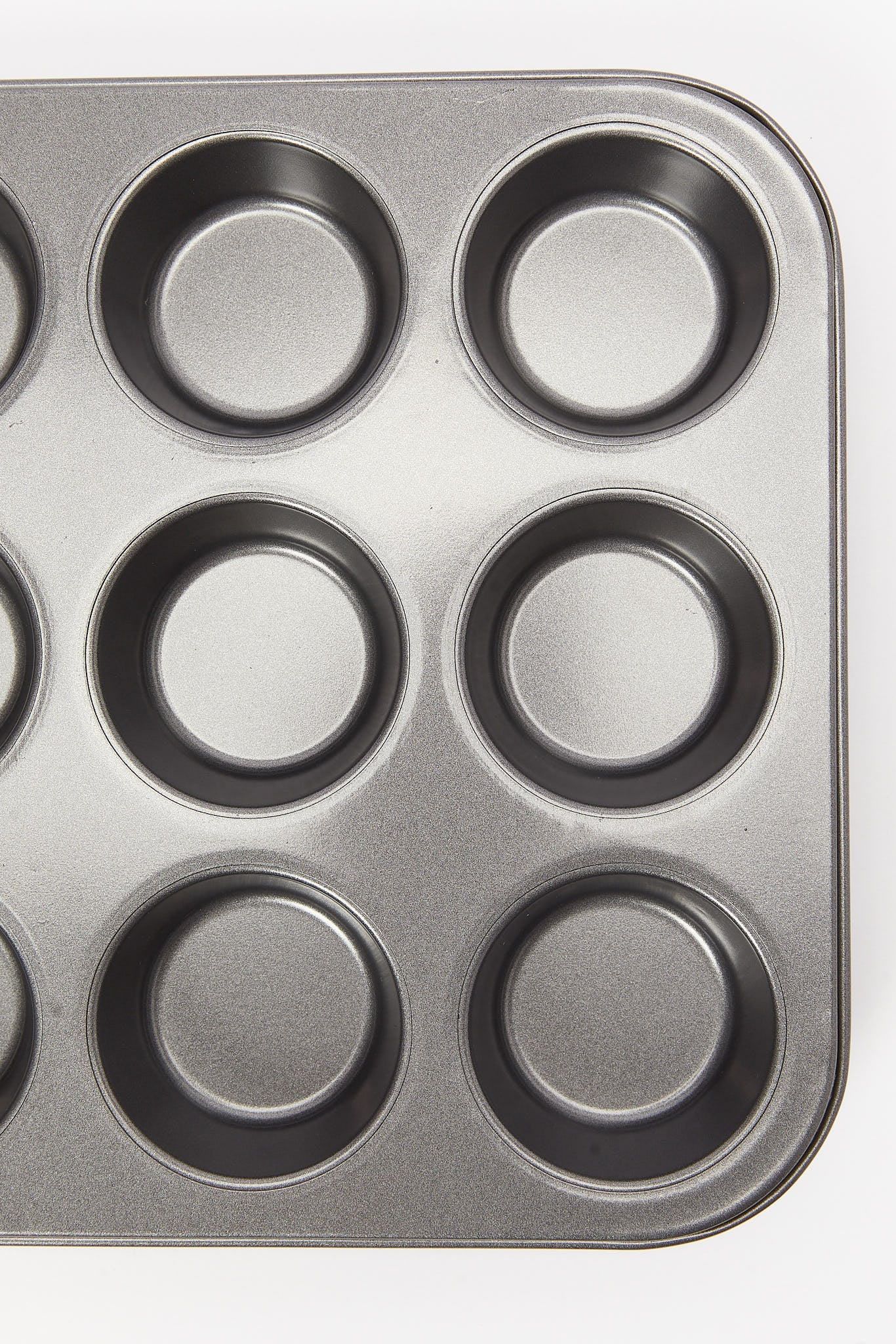Redtag-Grey-12Cups-Muffin-Pan-Category:Bakeware,-Colour:Grey,-Deals:New-In,-Dept:Home,-Filter:Home-Dining,-HMW-DIN-Cookware,-New-In-HMW-DIN,-Non-Sale,-S23B,-Section:Homewares-Home-Dining-