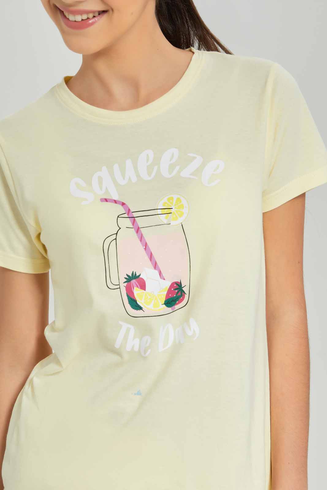 Redtag-Girls-Yellow-Pajama-Sets-Category:Pyjama-Sets,-Colour:Yellow,-Deals:New-In,-Dept:Girls,-Filter:Senior-Girls-(8-to-14-Yrs),-GSR-Pyjama-Sets,-New-In-GSR-APL,-Non-Sale,-S23A,-Section:Girls-(0-to-14Yrs)-Senior-Girls-9 to 14 Years