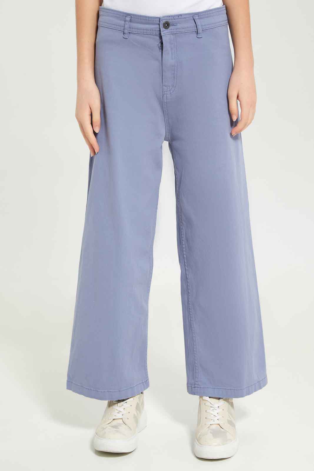 Redtag-Girls-Blue-Wideleg-Pants-Category:Jeans,-Colour:Blue,-Deals:New-In,-Dept:Girls,-Filter:Senior-Girls-(8-to-14-Yrs),-GSR-Jeans,-New-In-GSR-APL,-Non-Sale,-S23A,-Section:Girls-(0-to-14Yrs)-Senior-Girls-9 to 14 Years