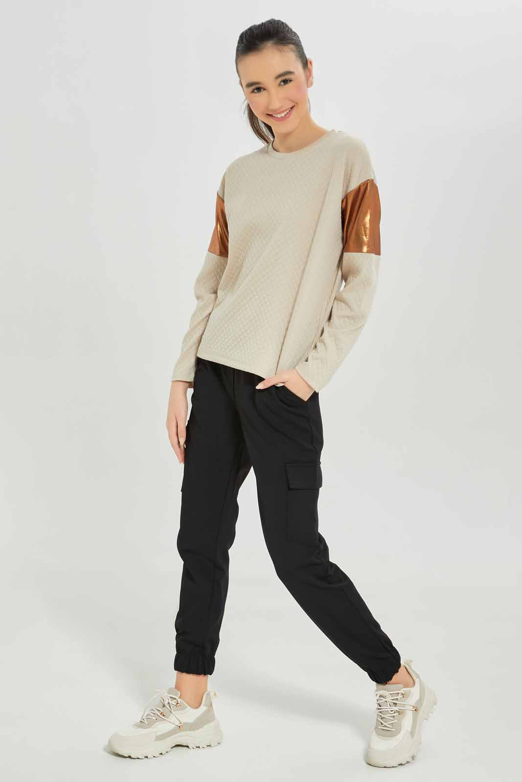 Redtag-Girls-Black-Cargo-Pocket-Knitted-Jogger-Category:Trousers,-Colour:Black,-Deals:New-In,-Dept:Girls,-Filter:Senior-Girls-(8-to-14-Yrs),-GSR-Trousers,-New-In-GSR-APL,-Non-Sale,-S23A,-Section:Girls-(0-to-14Yrs),-VLM-Senior-Girls-9 to 14 Years