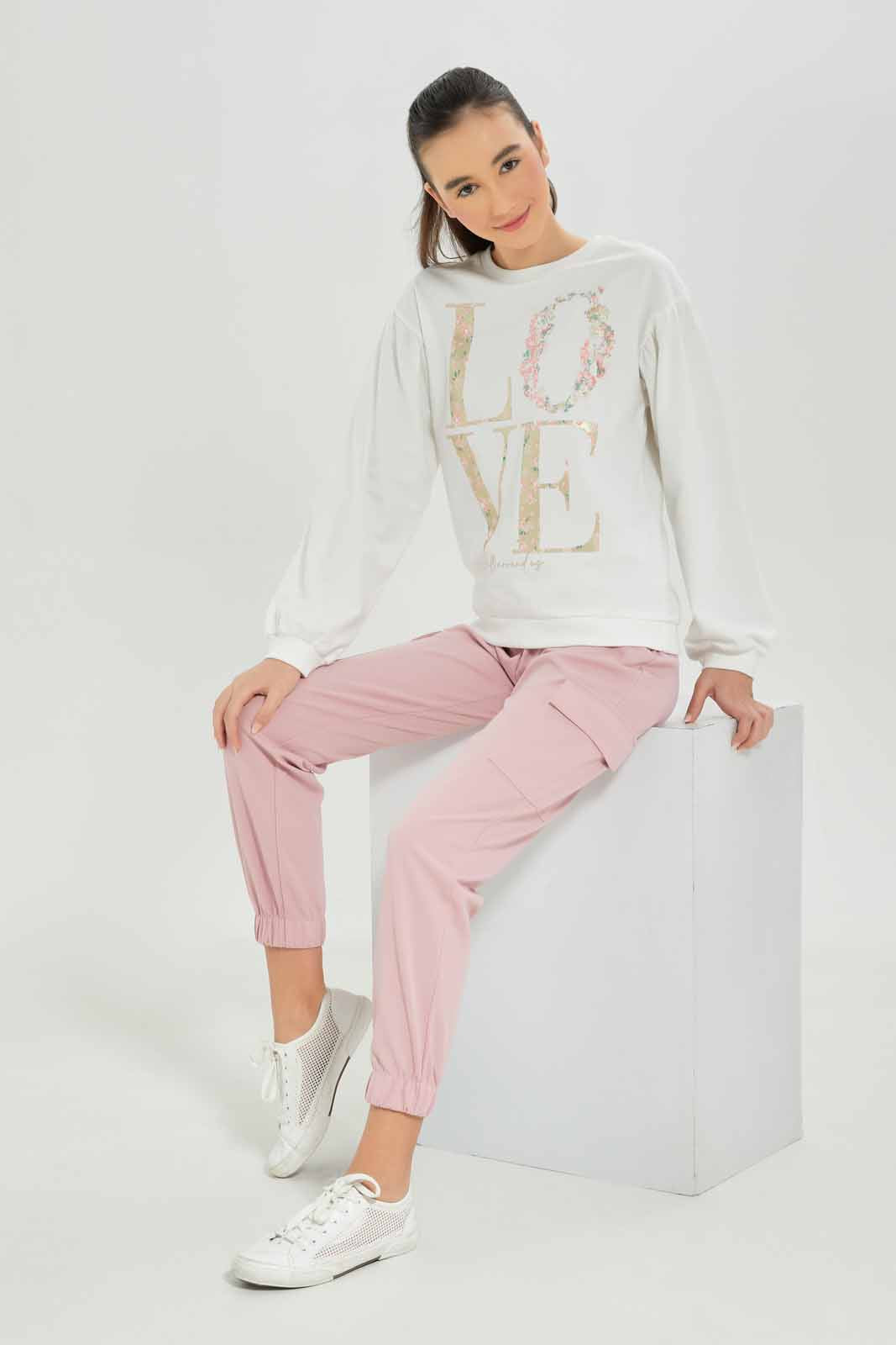 Redtag-Girls-Pink-Cargo-Pocket-Knitted-Jogger-Category:Trousers,-Colour:Apricot,-Deals:New-In,-Dept:Girls,-Filter:Senior-Girls-(8-to-14-Yrs),-GSR-Trousers,-New-In-GSR-APL,-Non-Sale,-S23A,-Section:Girls-(0-to-14Yrs),-VLM-Senior-Girls-9 to 14 Years