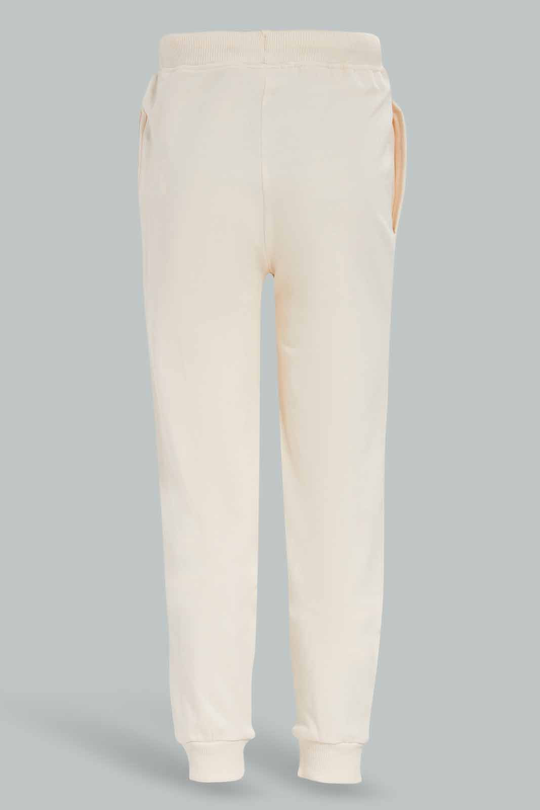 Redtag-Girls-Beige-Minnie-&-Friends-Jogger-Category:Joggers,-CHA,-Colour:Beige,-Deals:New-In,-Dept:Girls,-Filter:Girls-(2-to-8-Yrs),-GIR-Joggers,-New-In-GIR-APL,-Non-Sale,-S23A,-Section:Girls-(0-to-14Yrs),-TBL-Girls-2 to 8 Years