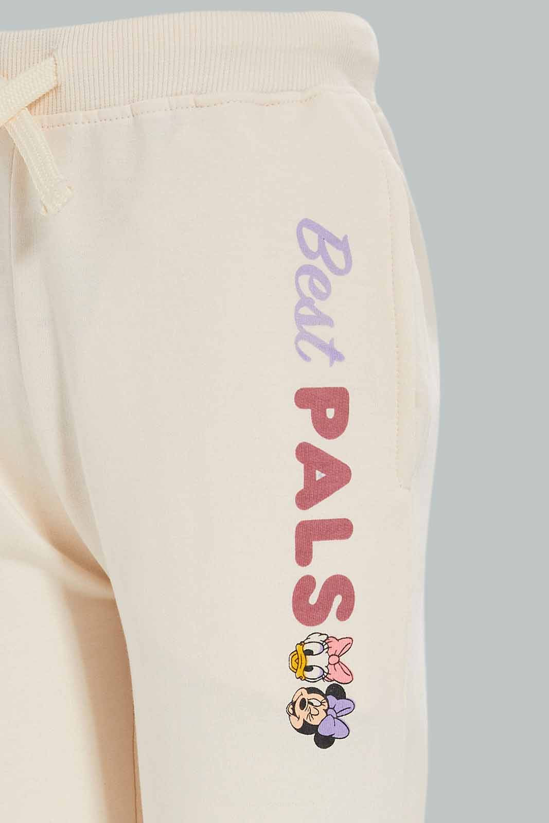 Redtag-Girls-Beige-Minnie-&-Friends-Jogger-Category:Joggers,-CHA,-Colour:Beige,-Deals:New-In,-Dept:Girls,-Filter:Girls-(2-to-8-Yrs),-GIR-Joggers,-New-In-GIR-APL,-Non-Sale,-S23A,-Section:Girls-(0-to-14Yrs),-TBL-Girls-2 to 8 Years