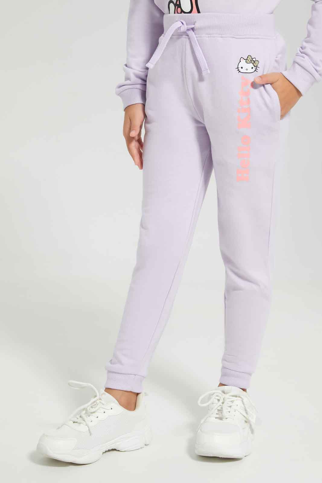 Redtag-Girls-Lilac-Hello-Kitty-Jogger-Category:Joggers,-Colour:Lilac,-Deals:New-In,-Dept:Girls,-Filter:Girls-(2-to-8-Yrs),-GIR-Joggers,-New-In-GIR-APL,-Non-Sale,-S23A,-Section:Girls-(0-to-14Yrs),-TBL-Girls-2 to 8 Years
