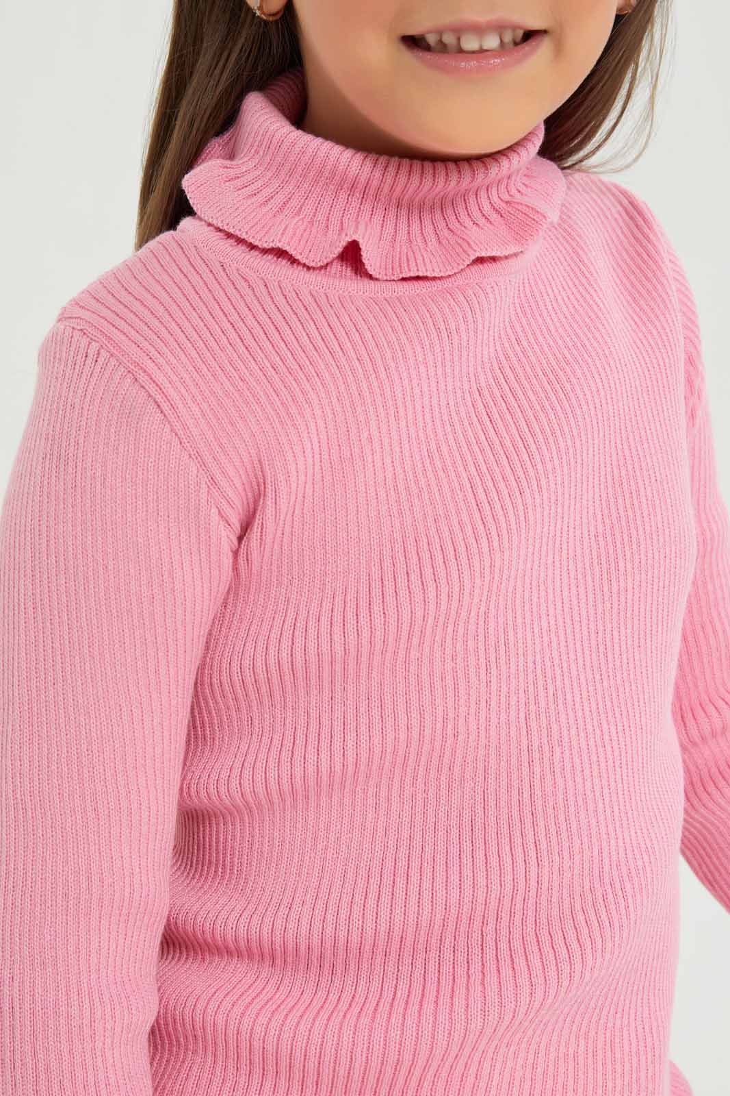 Redtag-Girls-Pink-Pullover-Category:Pullovers,-Colour:Apricot,-Deals:New-In,-Dept:Girls,-Filter:Girls-(2-to-8-Yrs),-GIR-Pullovers,-New-In-GIR-APL,-Non-Sale,-S23A,-Section:Girls-(0-to-14Yrs),-TBL-Girls-2 to 8 Years