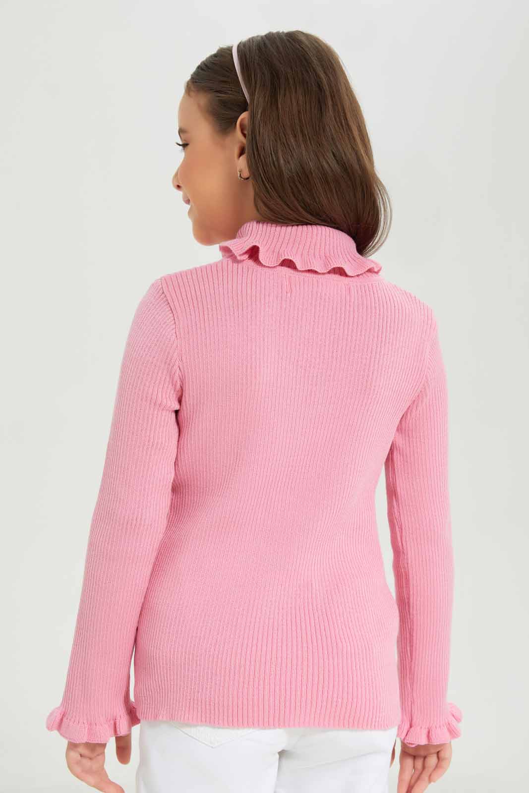 Redtag-Girls-Pink-Pullover-Category:Pullovers,-Colour:Apricot,-Deals:New-In,-Dept:Girls,-Filter:Girls-(2-to-8-Yrs),-GIR-Pullovers,-New-In-GIR-APL,-Non-Sale,-S23A,-Section:Girls-(0-to-14Yrs),-TBL-Girls-2 to 8 Years