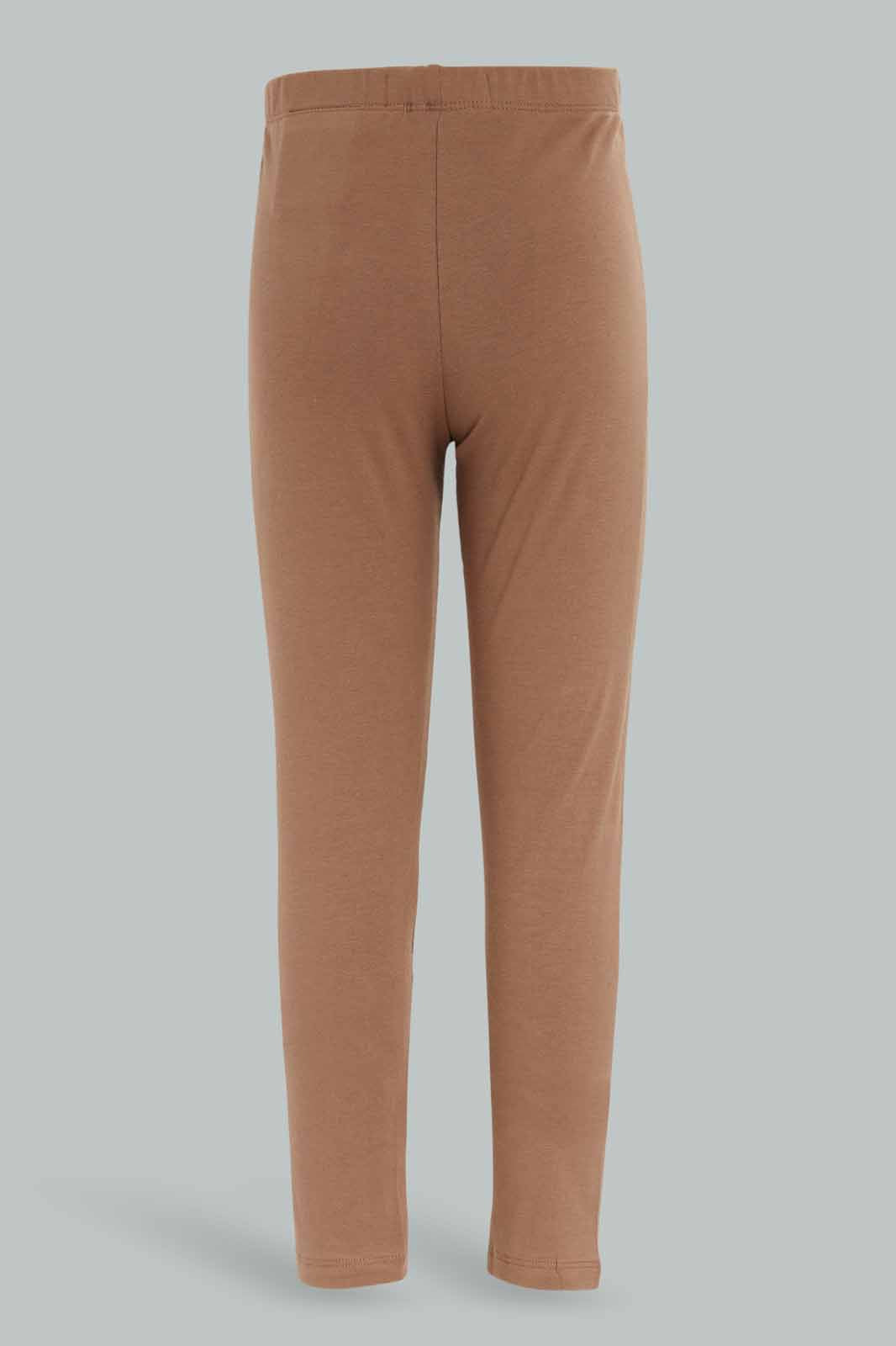 Redtag-Girls-Blown-Legging-With-Rhine-Stone-Category:Leggings,-Colour:Brown,-Deals:New-In,-Dept:Girls,-Filter:Girls-(2-to-8-Yrs),-GIR-Leggings,-New-In-GIR-APL,-Non-Sale,-S23A,-Section:Girls-(0-to-14Yrs),-TBL-Girls-2 to 8 Years