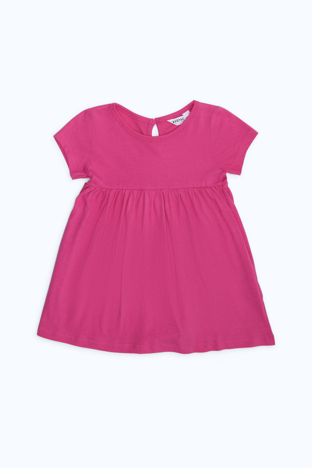 Redtag-Girls-Pink-Solid-Dress-Category:Dresses,-Colour:Apricot,-Deals:New-In,-Dept:Girls,-Filter:Infant-Girls-(3-to-24-Mths),-ING-Dresses,-New-In-ING-APL,-Non-Sale,-S23B,-Section:Girls-(0-to-14Yrs),-VLM-Infant-Girls-3 to 24 Months