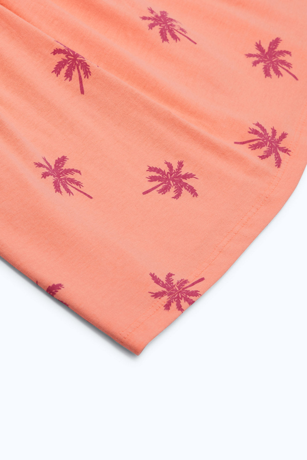 Redtag-Girls-Coral-Palm-Print-Dress-Category:Dresses,-Colour:Orange,-Deals:New-In,-Dept:Girls,-Filter:Infant-Girls-(3-to-24-Mths),-ING-Dresses,-New-In-ING-APL,-Non-Sale,-S23B,-Section:Girls-(0-to-14Yrs),-VLM-Infant-Girls-3 to 24 Months