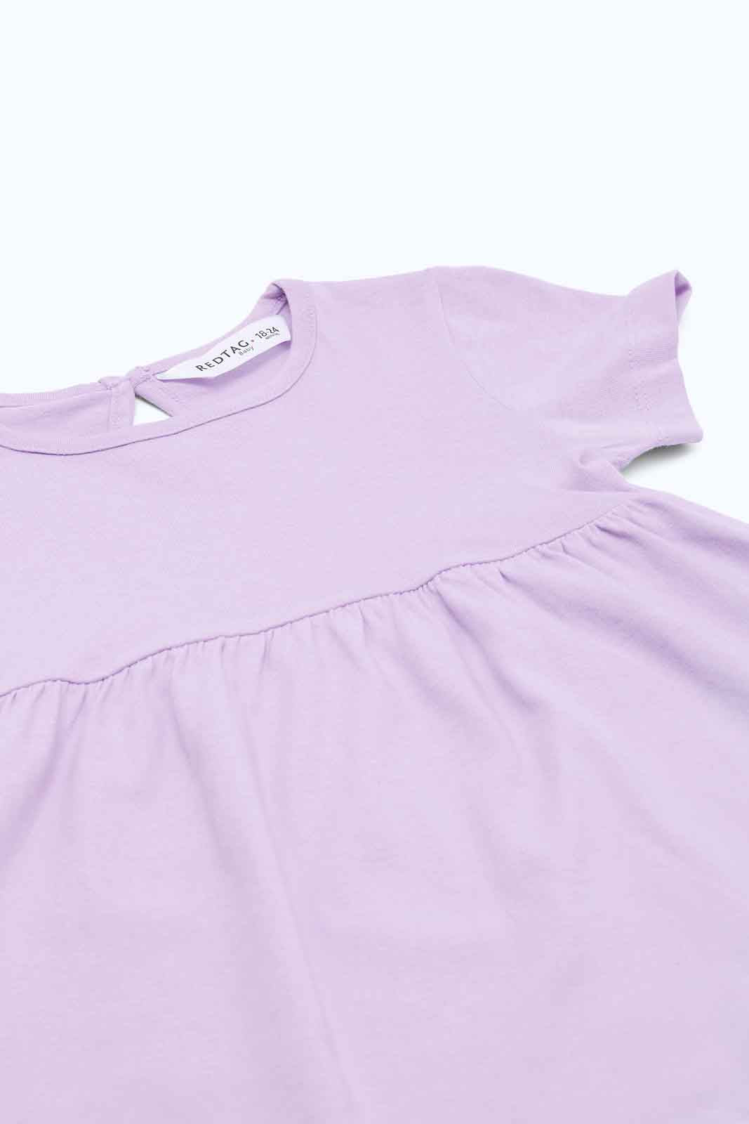 Redtag-Girls-Lilac-Solid-Dress-Category:Dresses,-Colour:Lilac,-Deals:New-In,-Dept:Girls,-Filter:Infant-Girls-(3-to-24-Mths),-ING-Dresses,-New-In-ING-APL,-Non-Sale,-S23B,-Section:Girls-(0-to-14Yrs),-VLM-Infant-Girls-3 to 24 Months