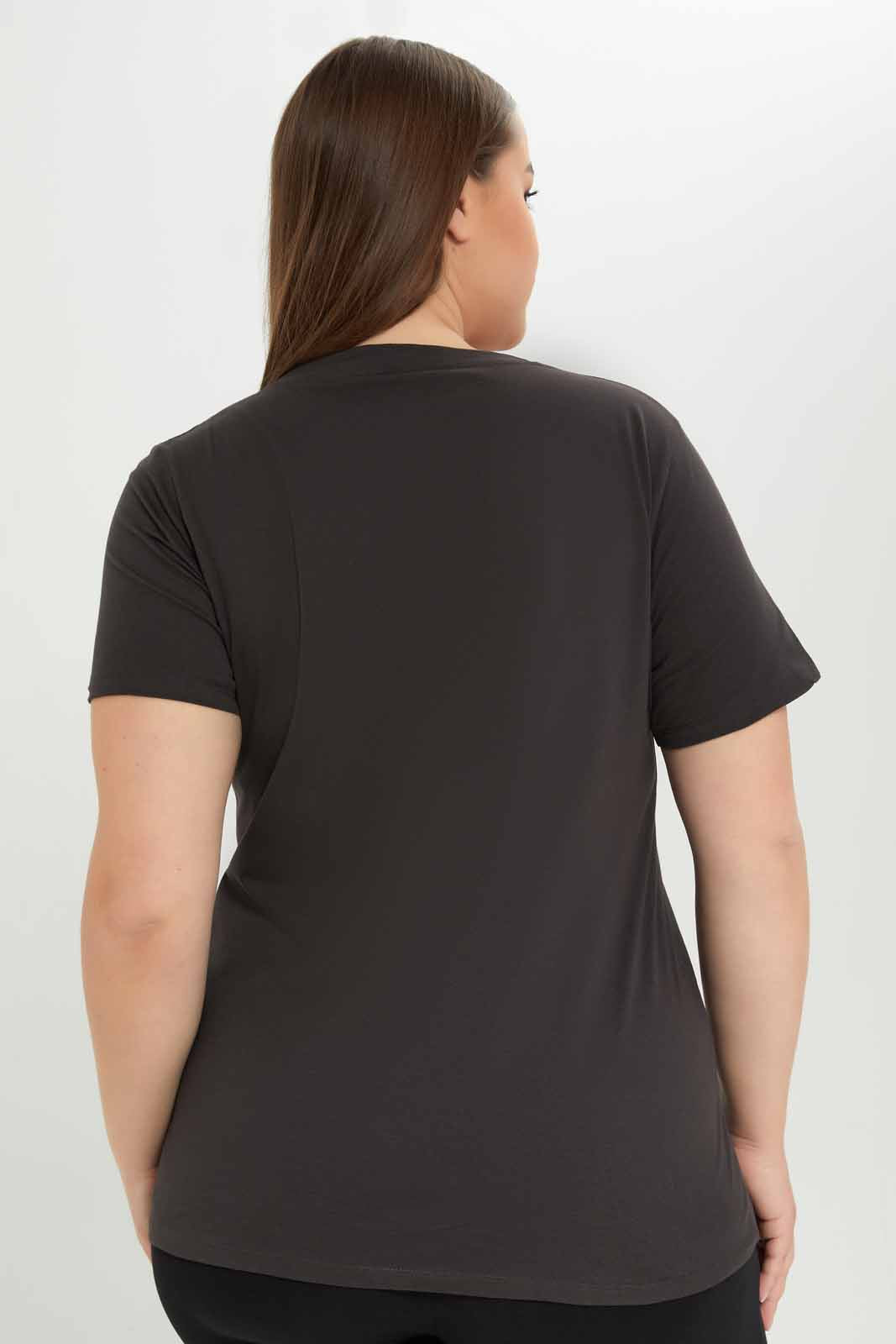 Redtag-Women-Charcoal-Friends-Printed-T-Shirt-Category:T-Shirts,-Colour:Charcoal,-Deals:New-In,-Dept:Ladieswear,-Filter:Plus-Size,-LDP-T-Shirts,-New-In-LDP-APL,-Non-Sale,-S23A,-Section:Women-Women's-