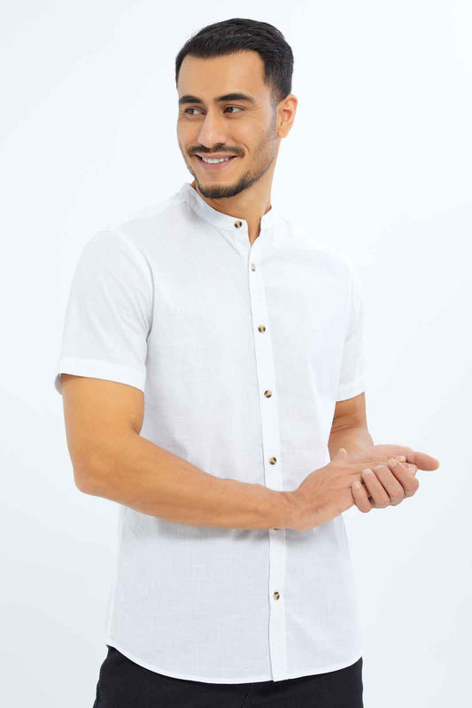 Redtag-Men-White-Cotton-Kurta-Shirt-Category:Shirts,-Colour:White,-Deals:New-In,-Dept:Menswear,-Filter:Men's-Clothing,-Men-Shirts,-New-In-Men-APL,-Non-Sale,-S23B,-Section:Men-Men's-