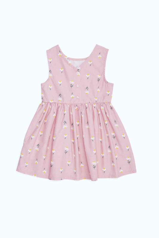 Redtag-Girls-Pink-Aop-Dress-Category:Dresses,-Colour:Apricot,-Deals:New-In,-Dept:Girls,-Filter:Infant-Girls-(3-to-24-Mths),-ING-Dresses,-New-In-ING-APL,-Non-Sale,-S23B,-Section:Girls-(0-to-14Yrs),-VLM-Infant-Girls-3 to 24 Months