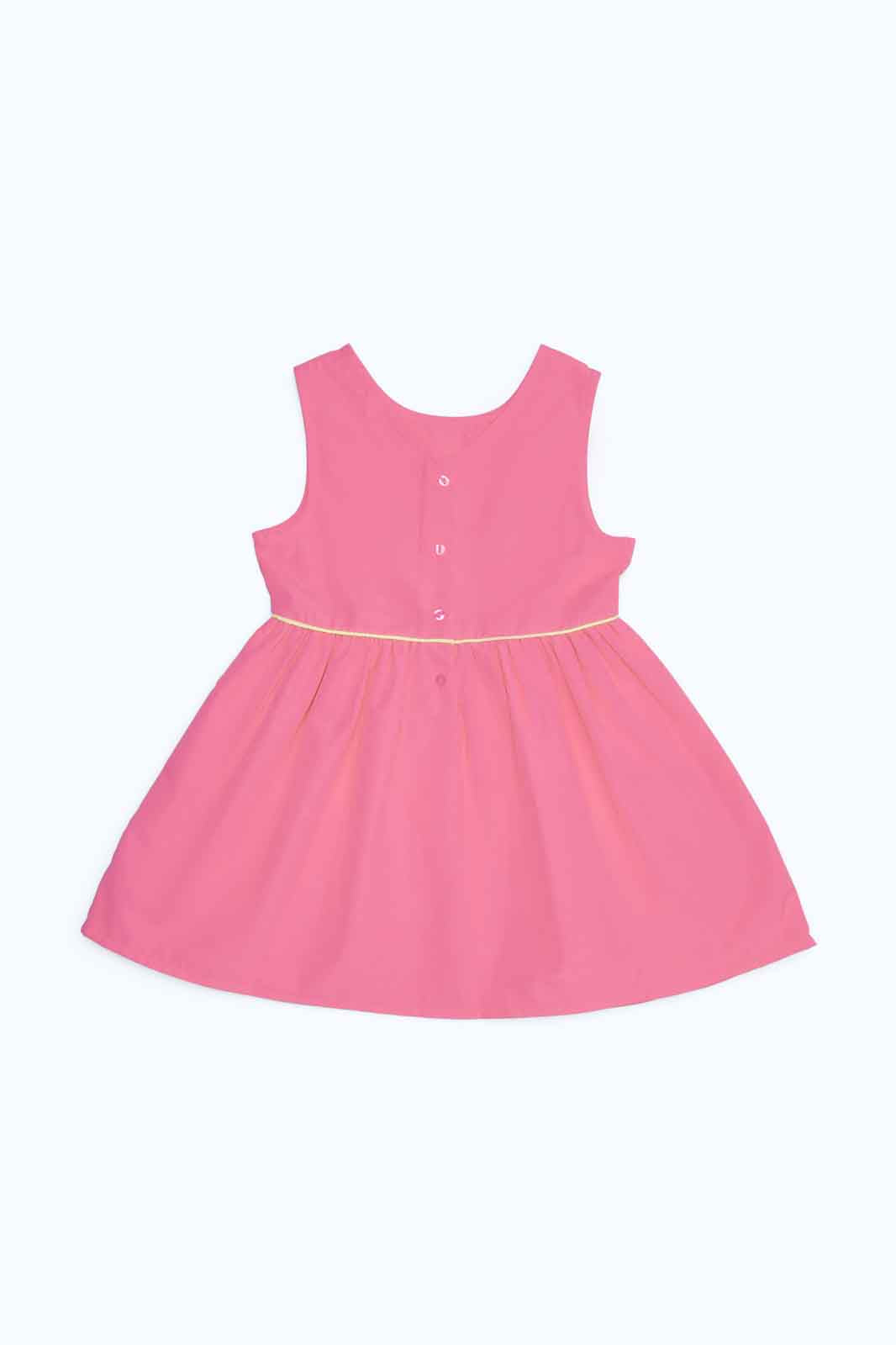 Redtag-Girls-Pink-Solid-Dress-Category:Dresses,-Colour:Apricot,-Deals:New-In,-Dept:Girls,-Filter:Infant-Girls-(3-to-24-Mths),-ING-Dresses,-New-In-ING-APL,-Non-Sale,-S23B,-Section:Girls-(0-to-14Yrs),-VLM-Infant-Girls-3 to 24 Months