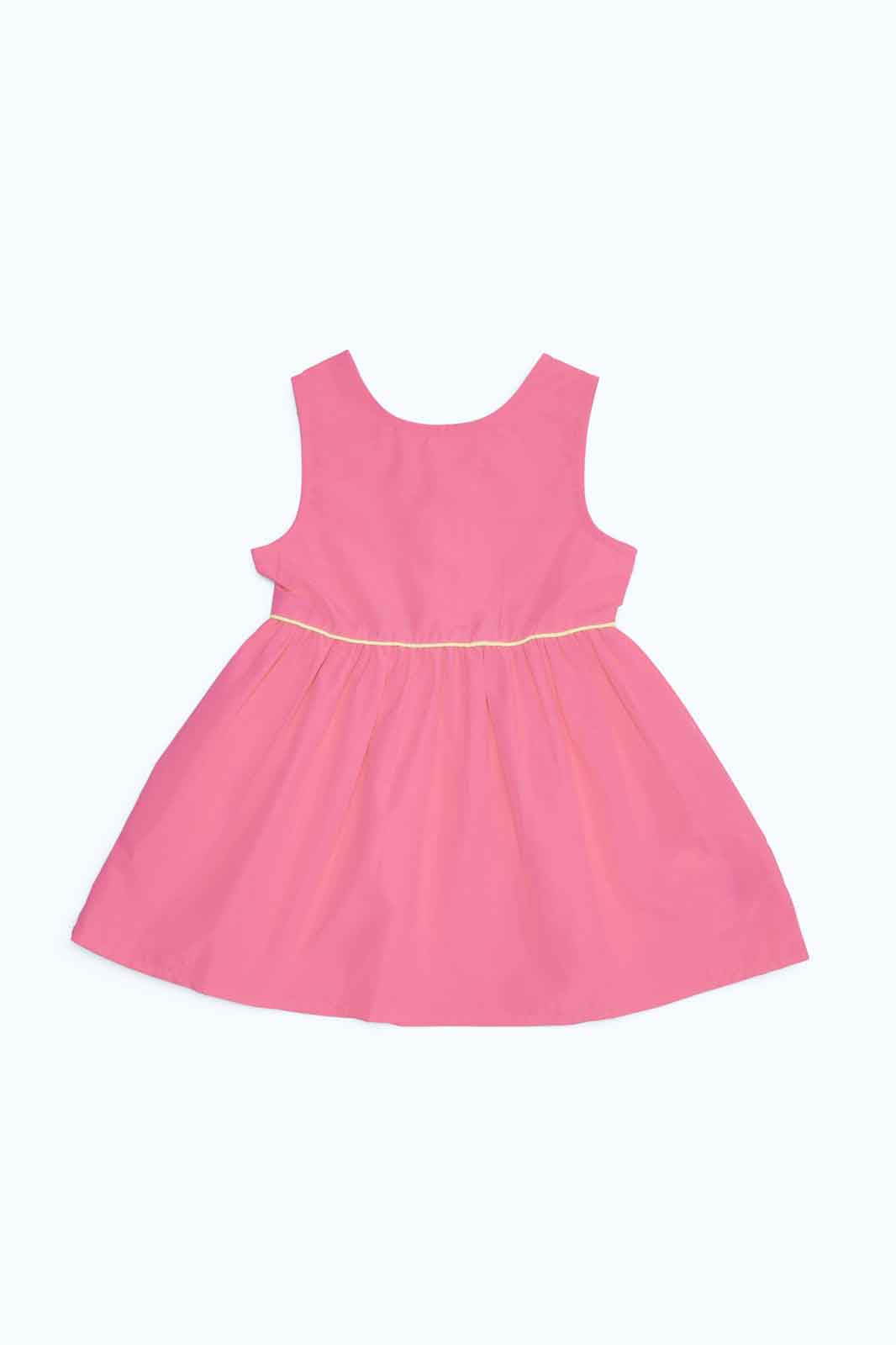 Redtag-Girls-Pink-Solid-Dress-Category:Dresses,-Colour:Apricot,-Deals:New-In,-Dept:Girls,-Filter:Infant-Girls-(3-to-24-Mths),-ING-Dresses,-New-In-ING-APL,-Non-Sale,-S23B,-Section:Girls-(0-to-14Yrs),-VLM-Infant-Girls-3 to 24 Months