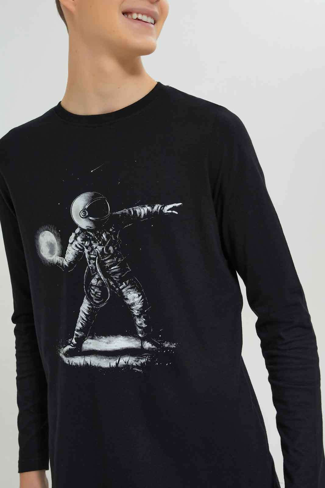 Redtag-Boys-Black-Astraunat-Nightsuit-BSR-Pyjama-Sets,-Category:Pyjama-Sets,-Colour:Black,-Deals:New-In,-Dept:Boys,-Filter:Senior-Boys-(8-to-14-Yrs),-New-In-BSR-APL,-Non-Sale,-S23A,-Section:Boys-(0-to-14Yrs),-VLM-Senior-Boys-9 to 14 Years