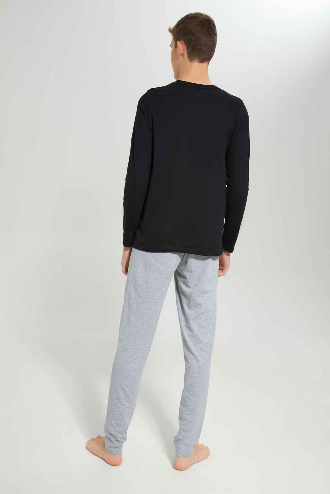 Redtag-Boys-Black-Astraunat-Nightsuit-BSR-Pyjama-Sets,-Category:Pyjama-Sets,-Colour:Black,-Deals:New-In,-Dept:Boys,-Filter:Senior-Boys-(8-to-14-Yrs),-New-In-BSR-APL,-Non-Sale,-S23A,-Section:Boys-(0-to-14Yrs),-VLM-Senior-Boys-9 to 14 Years