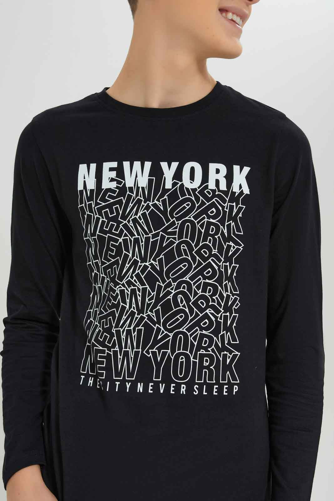Redtag-Boys-Black-New-York-Nightsuit-BSR-Pyjama-Sets,-Category:Pyjama-Sets,-Colour:Black,-Deals:New-In,-Dept:Boys,-Filter:Senior-Boys-(8-to-14-Yrs),-New-In-BSR-APL,-Non-Sale,-S23A,-Section:Boys-(0-to-14Yrs),-VLM-Senior-Boys-9 to 14 Years