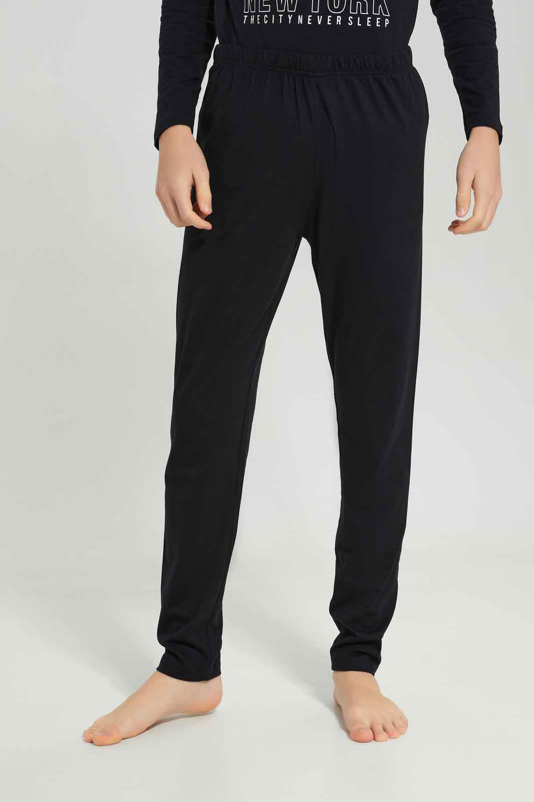 Redtag-Boys-Black-New-York-Nightsuit-BSR-Pyjama-Sets,-Category:Pyjama-Sets,-Colour:Black,-Deals:New-In,-Dept:Boys,-Filter:Senior-Boys-(8-to-14-Yrs),-New-In-BSR-APL,-Non-Sale,-S23A,-Section:Boys-(0-to-14Yrs),-VLM-Senior-Boys-9 to 14 Years