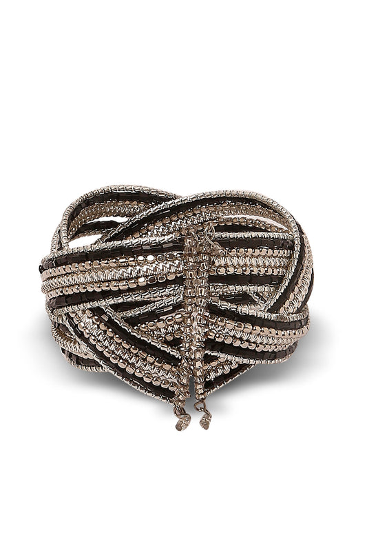 Redtag-Silver-Embelished-Cuff-Category:Jewellery,-Colour:Gold,-Dept:Ladieswear,-Filter:Women's-Accessories,-New-In,-New-In-Women-ACC,-Non-Sale,-S23A,-Section:Women,-Women-Jewellery-Women-