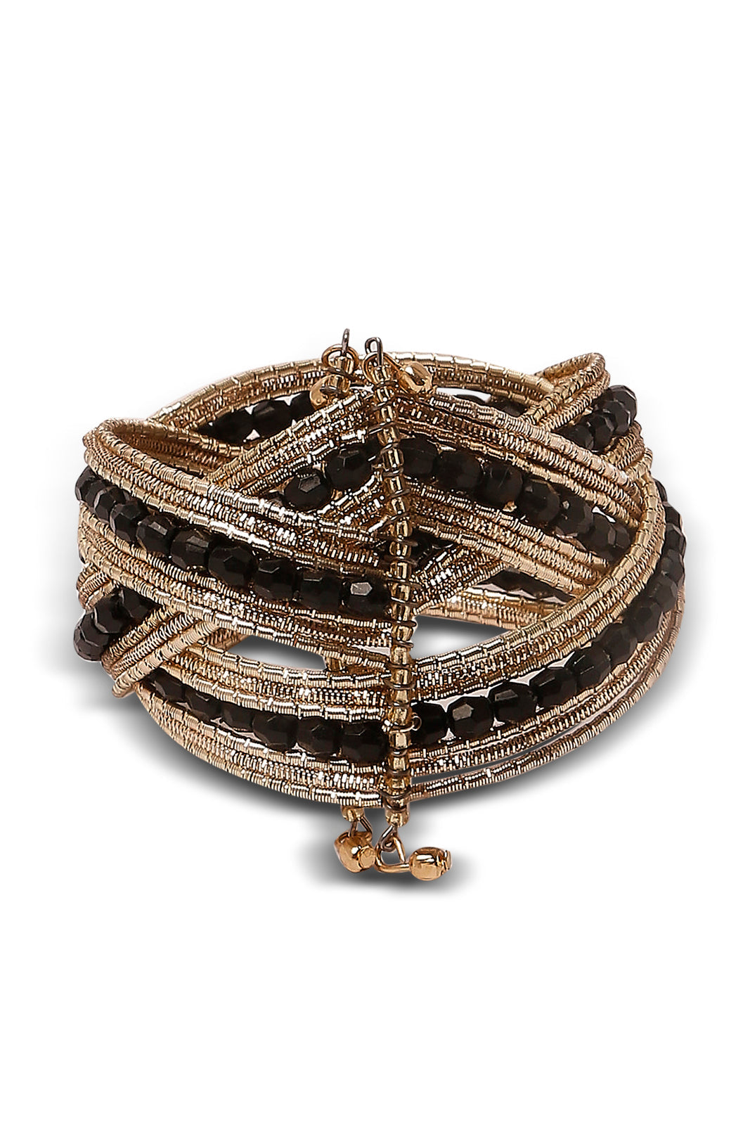 Redtag-Gold---Embelished-Cuff-Category:Jewellery,-Colour:Gold,-Dept:Ladieswear,-Filter:Women's-Accessories,-New-In,-New-In-Women-ACC,-Non-Sale,-S23A,-Section:Women,-Women-Jewellery-Women-