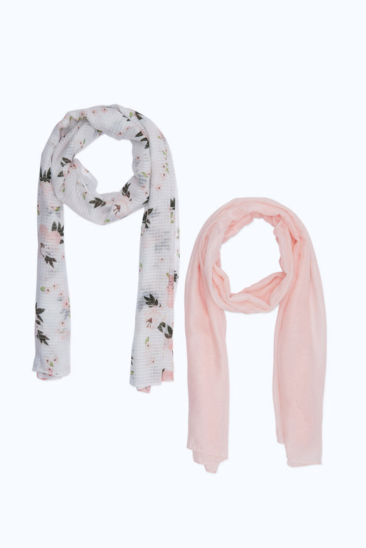 Redtag-Multi-Colour-Solid-And-Printed-Set-Of-2-Scarf-Category:Scarves,-Colour:Assorted,-Deals:New-In,-Dept:Ladieswear,-Filter:Women's-Accessories,-H1:ACC,-H2:LAD,-H3:LAA,-H4:SCA,-New-In,-New-In-Women-ACC,-Non-Sale,-S23A,-Season:S23B,-Section:Women,-Style:SET-OF-2,-Women-Scarves-Women-