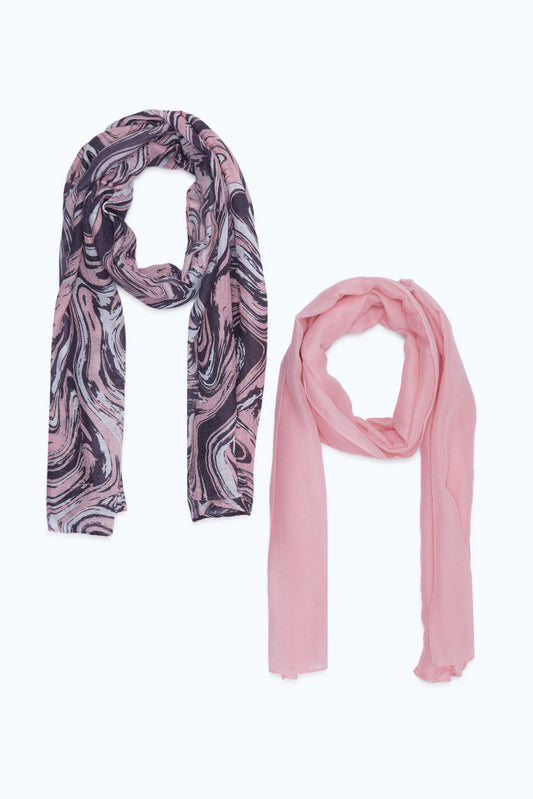 Redtag-Multi-Colour-Solid-And-Printed-Set-Of-2-Scarf-Category:Scarves,-Colour:Assorted,-Deals:New-In,-Dept:Ladieswear,-Filter:Women's-Accessories,-H1:ACC,-H2:LAD,-H3:LAA,-H4:SCA,-New-In,-New-In-Women-ACC,-Non-Sale,-S23A,-Season:S23B,-Section:Women,-Style:SET-OF-2,-Women-Scarves-Women-