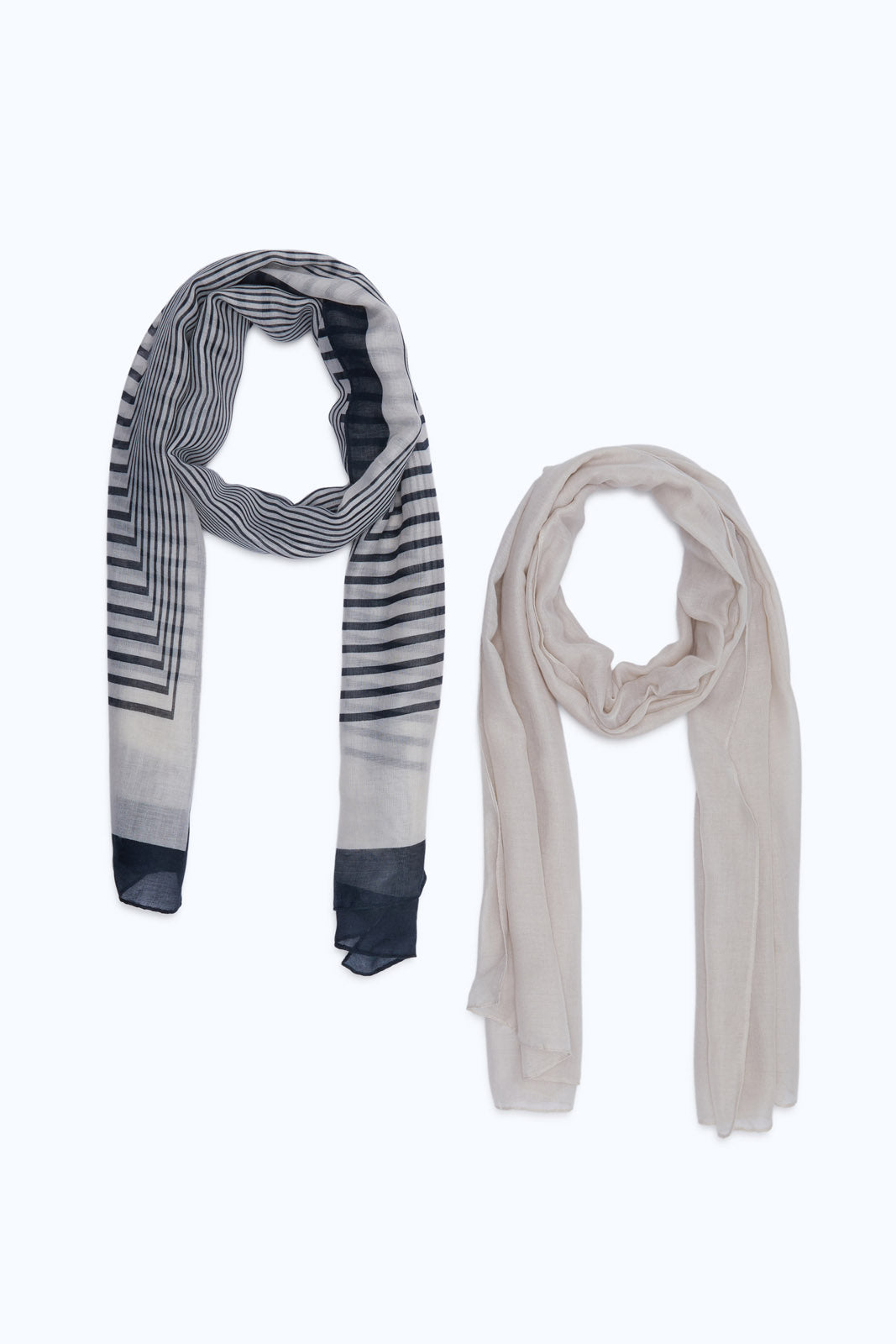 Redtag-Multi-Colour-Solid-And-Printed-Set-Of-2-Scarf-Category:Scarves,-Colour:Assorted,-Deals:New-In,-Dept:Ladieswear,-Filter:Women's-Accessories,-H1:ACC,-H2:LAD,-H3:LAA,-H4:SCA,-New-In,-New-In-Women-ACC,-Non-Sale,-S23A,-Season:S23B,-Section:Women,-Style:SET-OF-2,-Women-Scarves-Women-