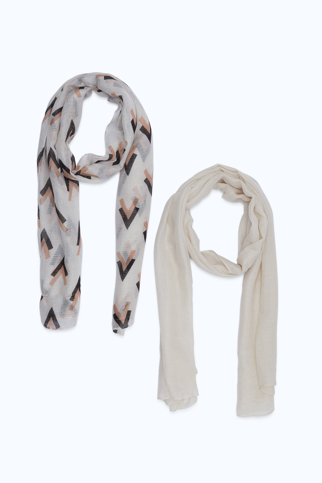 Redtag-Multi-Colour-Solid-And-Printed-Set-Of-2-Scarf-Category:Scarves,-Colour:Assorted,-Deals:New-In,-Dept:Ladieswear,-Filter:Women's-Accessories,-H1:ACC,-H2:LAD,-H3:LAA,-H4:SCA,-New-In,-New-In-Women-ACC,-Non-Sale,-S23A,-Season:S23B,-Section:Women,-Style:SET-OF-2,-Women-Scarves-Women-