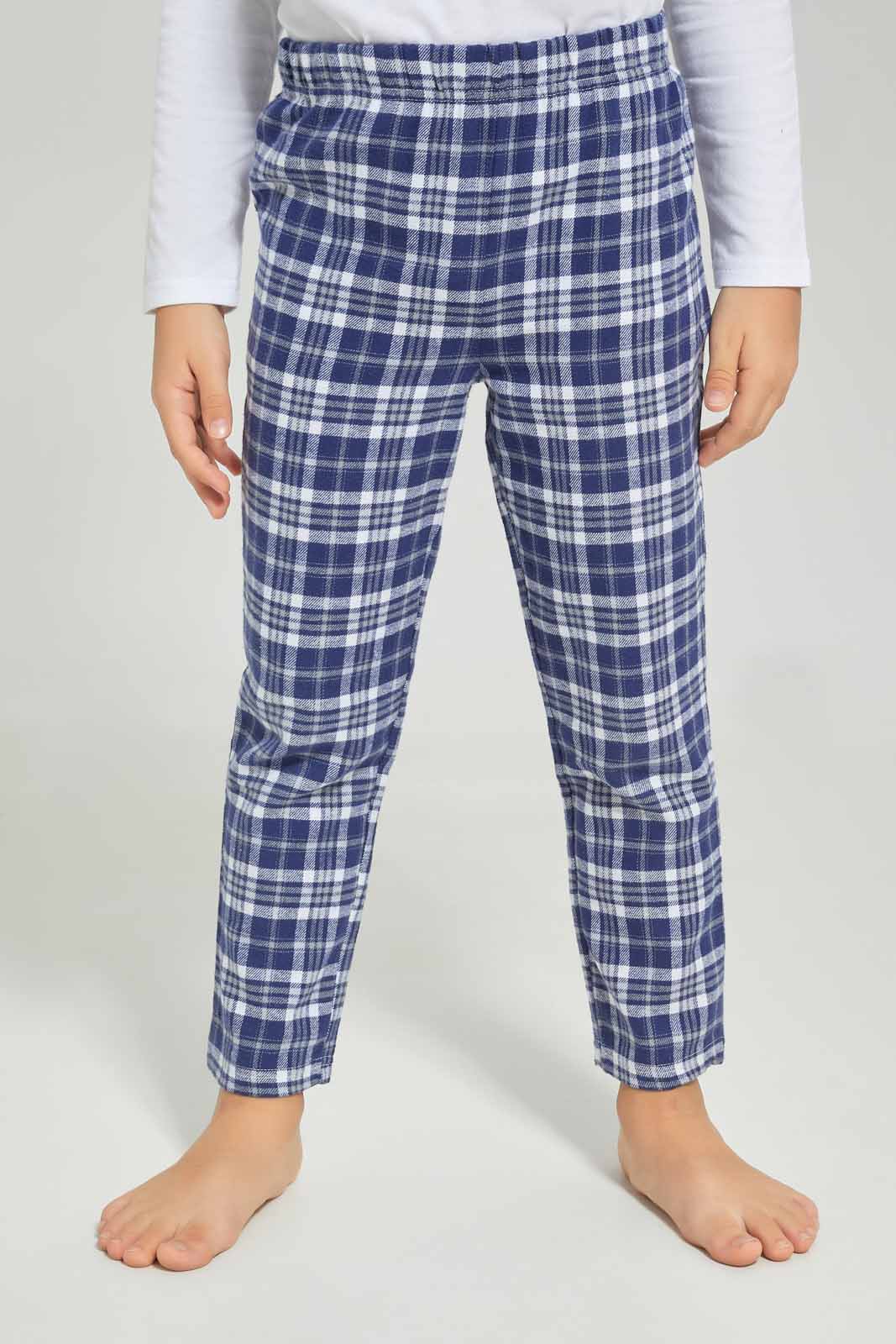 Redtag-Boys-Black-Long-Sleeve-Single-Jersey-Printed-T-Shirt-With-Brushedcheck-Pant-BOY-Pyjama-Sets,-Category:Pyjama-Sets,-Colour:Black,-Deals:New-In,-Dept:Boys,-Filter:Boys-(2-to-8-Yrs),-New-In-BOY-APL,-Non-Sale,-S23A,-Section:Boys-(0-to-14Yrs)-Boys-2 to 8 Years