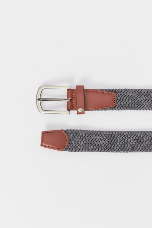 Redtag-Grey-Elastic-Belt-With-Gold-Antique-Finish-Category:Belts,-Colour:Grey,-Deals:New-In,-Dept:Menswear,-Filter:Men's-Accessories,-H1:ACC,-H2:GEN,-H3:MEA,-H4:FAA,-Men-Belts,-New-In,-New-In-Men-ACC,-Non-Sale,-S23A,-Season:S23B,-Section:Men-Men's-
