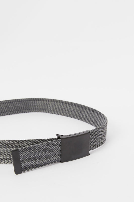Redtag-Black-Elastic-Belt-With-Matt-Black-Finish-Category:Belts,-Colour:Black,-Deals:New-In,-Dept:Menswear,-Filter:Men's-Accessories,-H1:ACC,-H2:GEN,-H3:MEA,-H4:FAA,-Men-Belts,-New-In,-New-In-Men-ACC,-Non-Sale,-S23A,-Season:S23B,-Section:Men-Men's-
