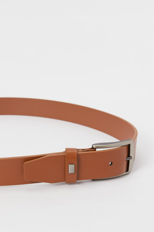 Redtag-Brown-Tetxured-Belt-With-Twist-Buckle-Category:Belts,-Colour:Brown,-Deals:New-In,-Dept:Menswear,-Filter:Men's-Accessories,-H1:ACC,-H2:GEN,-H3:MEA,-H4:FAA,-Men-Belts,-New-In,-New-In-Men-ACC,-Non-Sale,-S23A,-Season:S23B,-Section:Men-Men's-