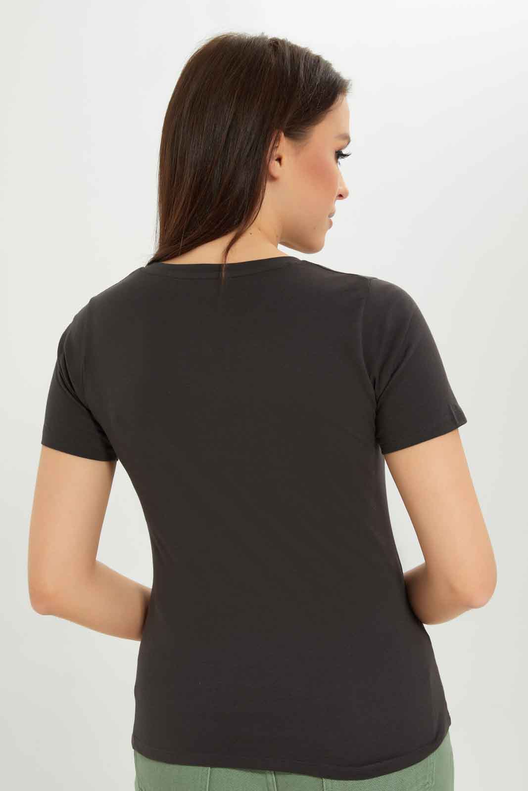 Redtag-Women-Acid-Wash-Fearless-Embellished-T-Shirt-Category:T-Shirts,-Colour:Charcoal,-Deals:New-In,-Dept:Ladieswear,-Filter:Women's-Clothing,-New-In-Women-APL,-Non-Sale,-S23A,-Section:Women,-TBL,-Women-T-Shirts-Women's-