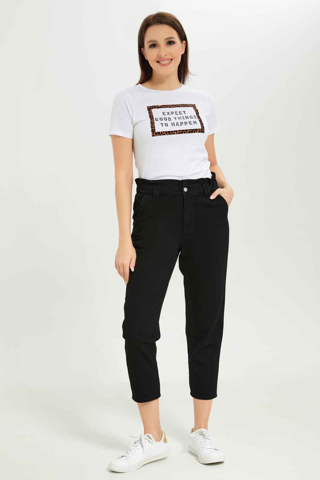 Redtag-Women-White-Good-Things-Embellished-T-Shirt-Category:T-Shirts,-Colour:White,-Deals:New-In,-Dept:Ladieswear,-Filter:Women's-Clothing,-New-In-Women-APL,-Non-Sale,-S23A,-Section:Women,-TBL,-Women-T-Shirts-Women's-