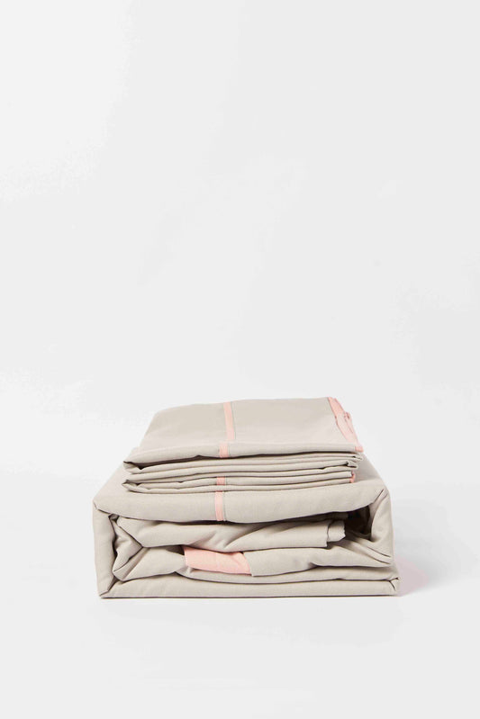 Redtag-Pink/Grey-Reversible-3-Piece-Duvet-Cover-Set
-(Double-Size)-Category:Duvet-Covers,-Colour:Pink,-Deals:New-In,-Dept:Home,-Filter:Home-Bedroom,-HMW-BED-Duvet-Covers,-New-In-HMW-BED,-Non-Sale,-S23A,-Section:Homewares-Home-Bedroom-