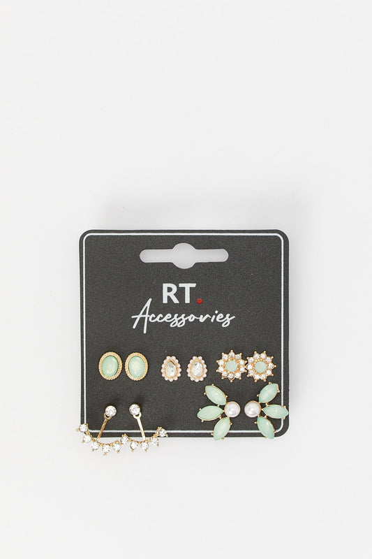 Redtag-Studs-Category:Jewellery,-Colour:Assorted,-Deals:New-In,-Dept:Ladieswear,-Filter:Women's-Accessories,-H1:ACC,-H2:LAD,-H3:LAA,-H4:JWL,-HACJWL,-LEC-Jewellery,-New-In,-New-In-Women-ACC,-Non-Sale,-Packs,-S23A,-Season:S23B,-Section:Women,-Set:Set-of-5,-Style:STUDS-Women-