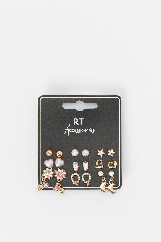 Redtag-Studs-Category:Jewellery,-Colour:Assorted,-Deals:New-In,-Dept:Ladieswear,-Filter:Women's-Accessories,-H1:ACC,-H2:LAD,-H3:LAA,-H4:JWL,-HACJWL,-LEC-Jewellery,-New-In,-New-In-Women-ACC,-Non-Sale,-Packs,-S23A,-Season:S23B,-Section:Women,-Set:Set-of-9,-Style:STUDS-Women-