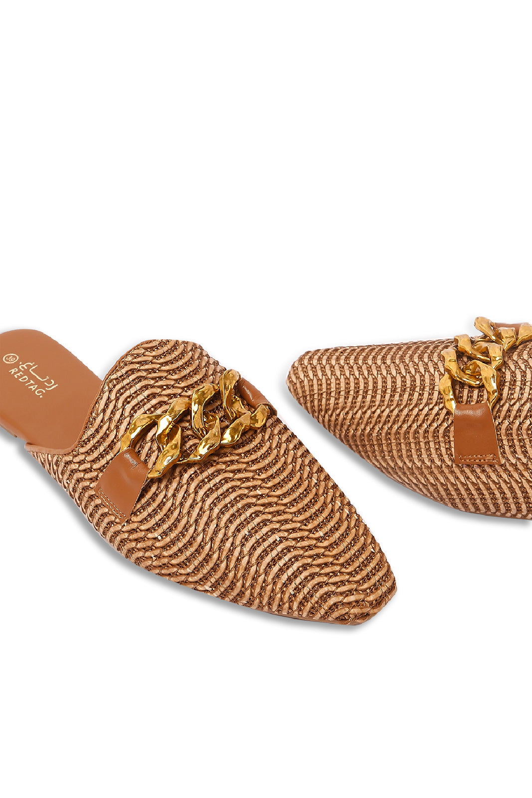 Redtag-Brown-Woven-Closed-Toe-Mule-Category:Shoes,-Colour:Brown,-Deals:New-In,-Filter:Women's-Footwear,-N/A,-New-In-Women-FOO,-Non-Sale,-S23A,-Section:Women,-Women-Shoes-Women's-