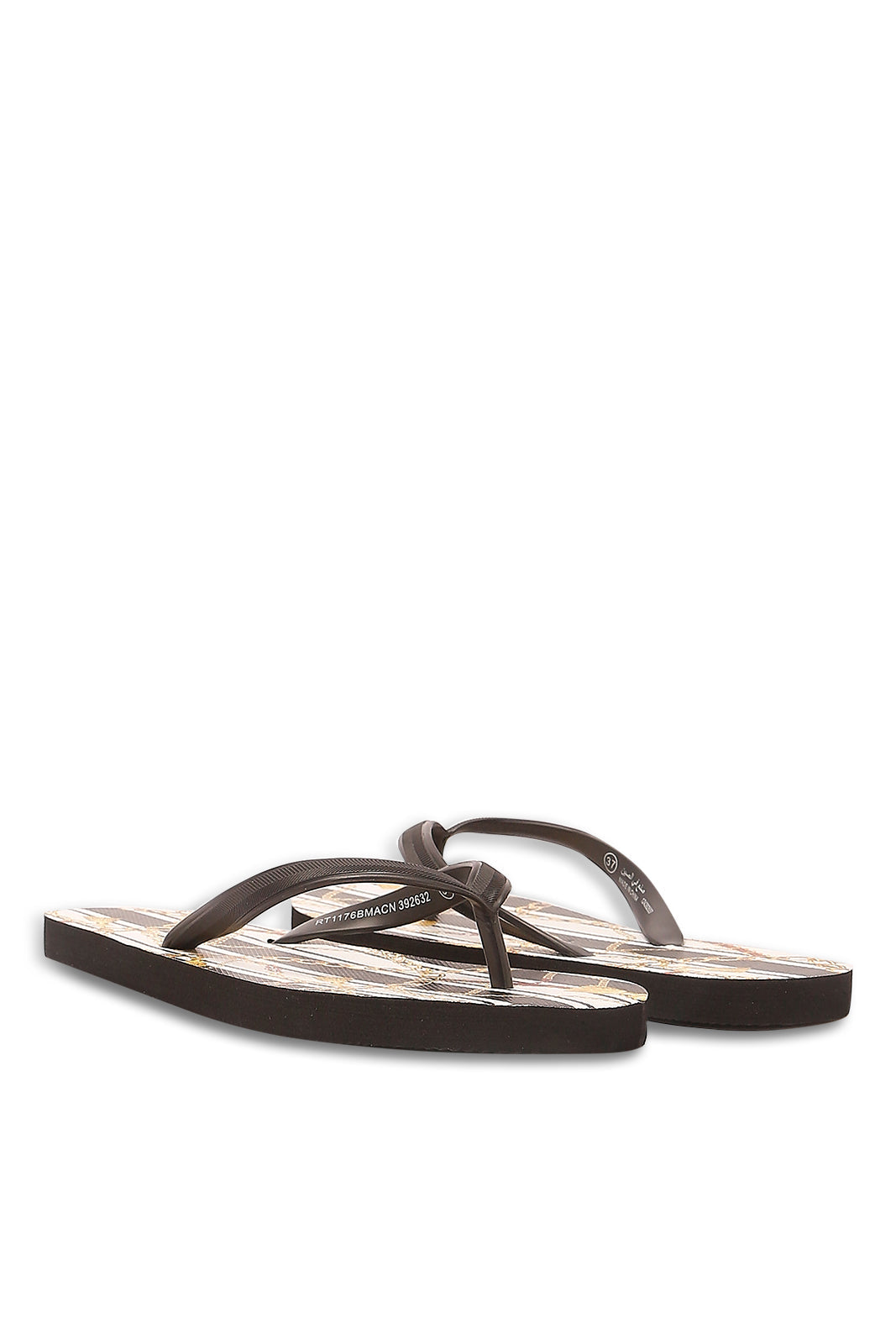 Redtag-Gold-Chain-Print-Flip-Flop-Category:Flip-Flops,-Colour:Gold,-Deals:New-In,-Filter:Women's-Footwear,-N/A,-New-In-Women-FOO,-Non-Sale,-S23A,-Section:Women,-Women-Flip-Flops-Women's-