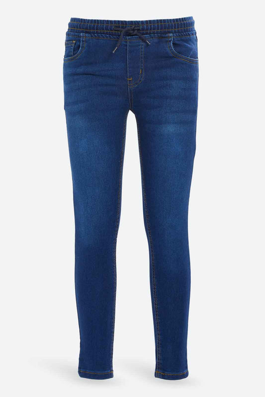 Redtag-Boys-Dark-Wash-Pull-On-Jeans-BSR-Jeans,-Category:Jeans,-Colour:Dark-Wash,-Deals:New-In,-Dept:Boys,-Filter:Senior-Boys-(8-to-14-Yrs),-New-In-BSR-APL,-Non-Sale,-S23A,-Section:Boys-(0-to-14Yrs)-Senior-Boys-9 to 14 Years