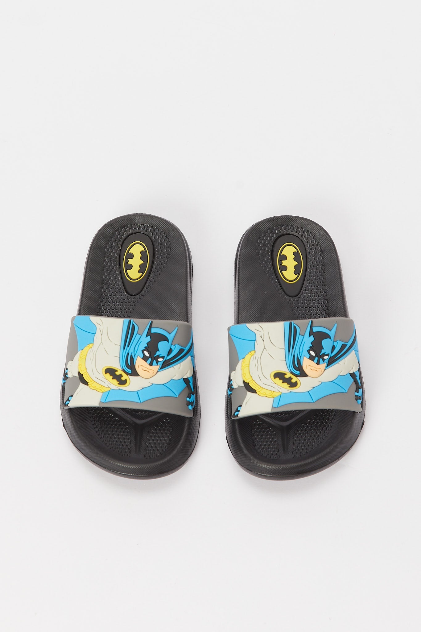 Redtag-Black-Batman-Character-Slide-BOY-Flip-Flops,-Category:Flip-Flops,-CHR,-CHR:CHR,-Colour:Black,-Deals:New-In,-Filter:Boys-Footwear-(3-to-5-Yrs),-H1:FOO,-H2:BOY,-H3:SAF,-H4:FLF,-New-In-BOY-FOO,-Non-Sale,-S23A,-Season:S23A,-Section:Boys-(0-to-14Yrs)-Boys-3 to 5 Years