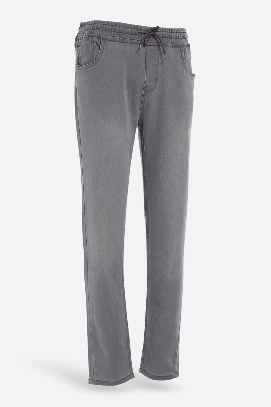 Redtag-Boys-Grey-Pull-On-Knit-Denim-Without-Cuff-BSR-Jeans,-Category:Jeans,-Colour:Grey,-Deals:New-In,-Dept:Boys,-Filter:Senior-Boys-(8-to-14-Yrs),-New-In-BSR-APL,-Non-Sale,-S23A,-Section:Boys-(0-to-14Yrs)-Senior-Boys-9 to 14 Years