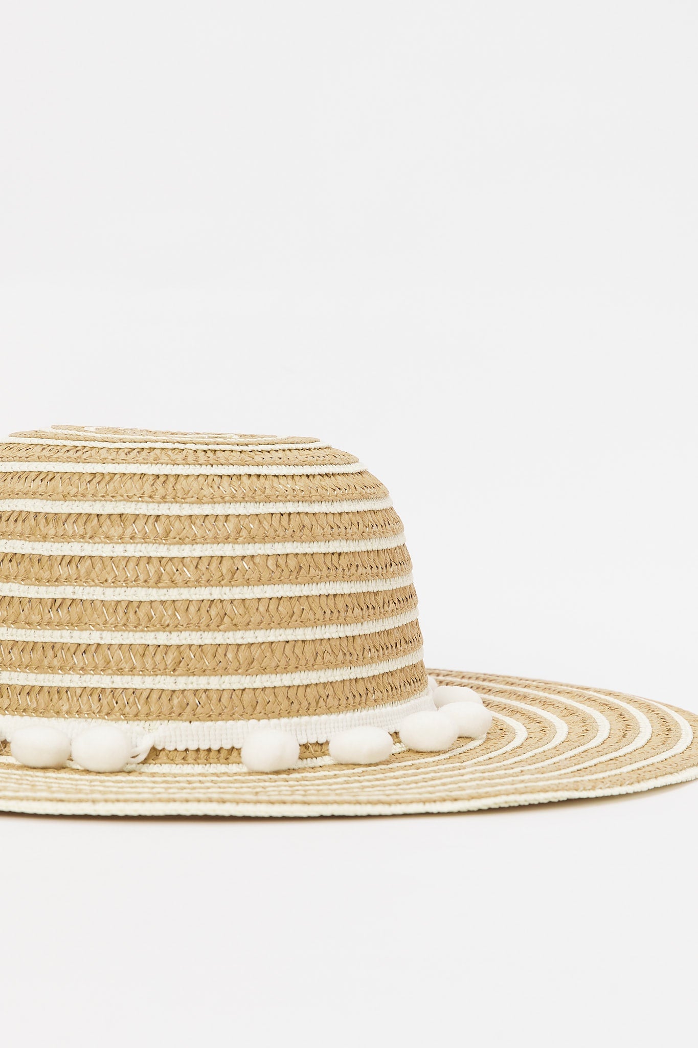 Redtag-Beige-Stripe-Embellished-Hat-Category:Caps-&-Hats,-Colour:Beige,-Deals:New-In,-Dept:Ladieswear,-Filter:Women's-Accessories,-H1:ACC,-H2:LAD,-H3:LAA,-H4:FAA,-New-In,-New-In-Women-ACC,-Non-Sale,-S23A,-Season:S23B,-Section:Women,-Style:HATS,-Women-Caps-&-Hats-Women-