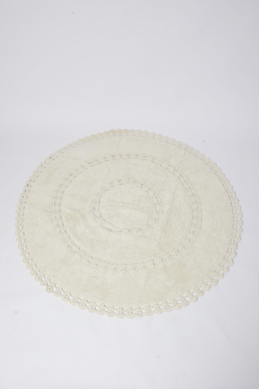 Redtag-Beige-Tufted-Pattern-Round-Rug-With-Corecht-Category:Rugs,-Colour:Beige,-Deals:New-In,-Dept:Home,-Filter:Home-Decor,-HMW-HOM-Rugs-&-Door-Mats,-New-In-HMW-HOM,-Non-Sale,-S23B,-Section:Homewares-Home-Decor-