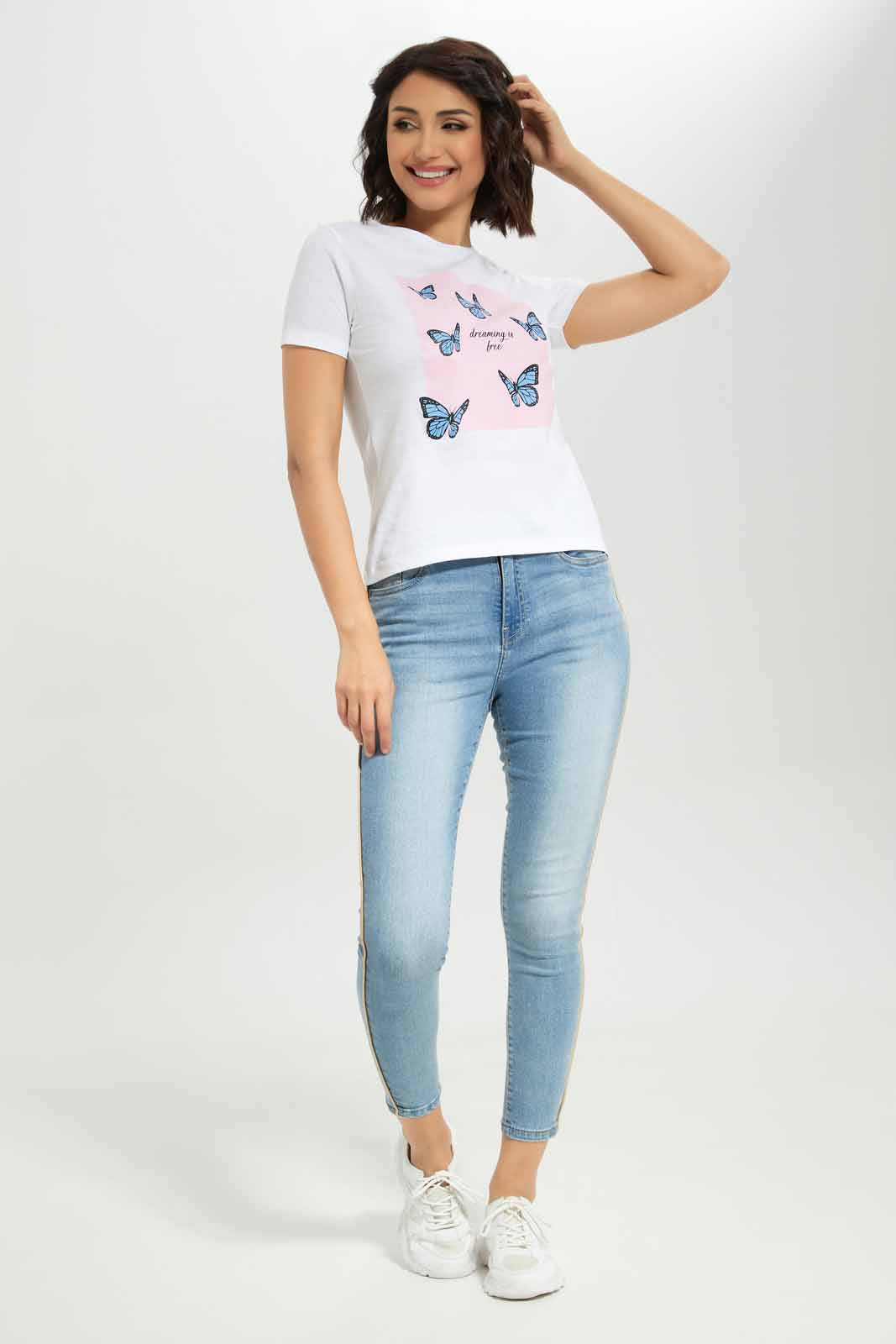 Redtag-Women-Graphic-Front-Print-T-Shirt-Category:T-Shirts,-Colour:White,-Deals:New-In,-Dept:Ladieswear,-Filter:Women's-Clothing,-New-In-Women-APL,-Non-Sale,-S23A,-Section:Women,-Women-T-Shirts-Women's-