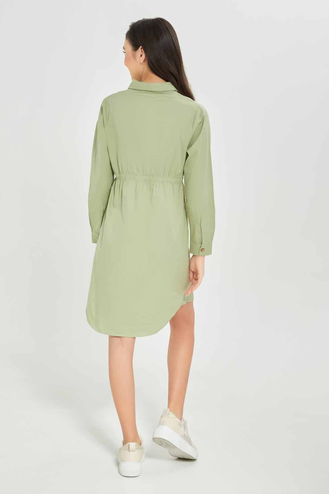 Redtag-Girls-Mint-Shirt-Dress-Category:Dresses,-Colour:Green,-Deals:New-In,-Dept:Girls,-Filter:Senior-Girls-(8-to-14-Yrs),-GSR-Dresses,-New-In-GSR-APL,-Non-Sale,-S23A,-Section:Girls-(0-to-14Yrs)-Senior-Girls-9 to 14 Years