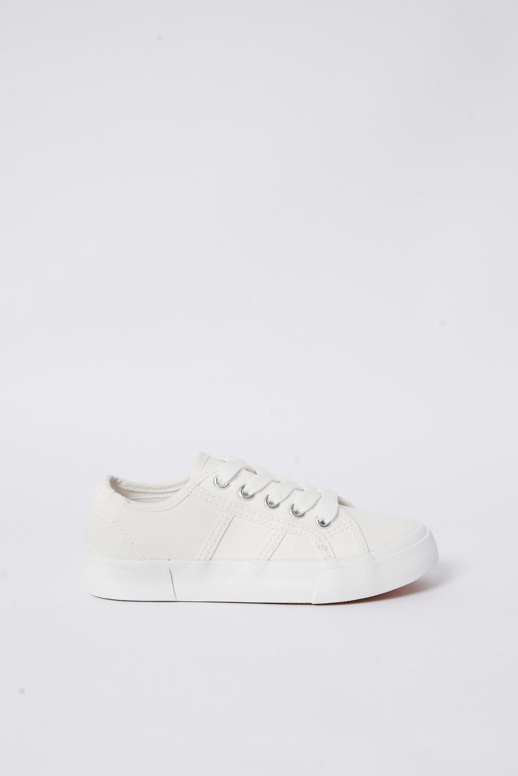 Redtag-White-Lace-Up-Sneaker-Category:Trainers,-Colour:White,-Deals:New-In,-Filter:Girls-Footwear-(5-to-14-Yrs),-GSR-Trainers,-N/A,-New-In-GSR-FOO,-Non-Sale,-S23B,-Section:Girls-(0-to-14Yrs)-Senior-Girls-5 to 14 Years