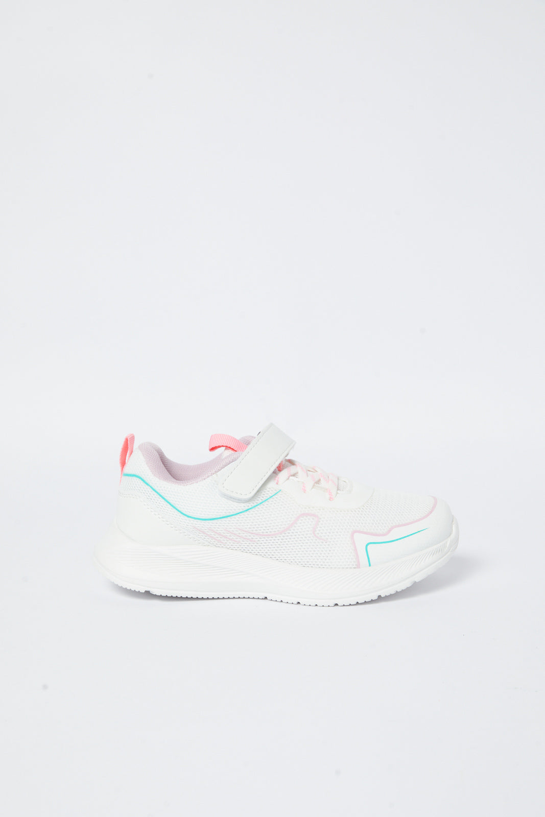 Redtag-White-Velcro-Strap-Trainer-Category:Trainers,-Colour:White,-Deals:New-In,-Filter:Girls-Footwear-(5-to-14-Yrs),-GSR-Trainers,-N/A,-New-In-GSR-FOO,-Non-Sale,-S23B,-Section:Girls-(0-to-14Yrs)-Senior-Girls-5 to 14 Years